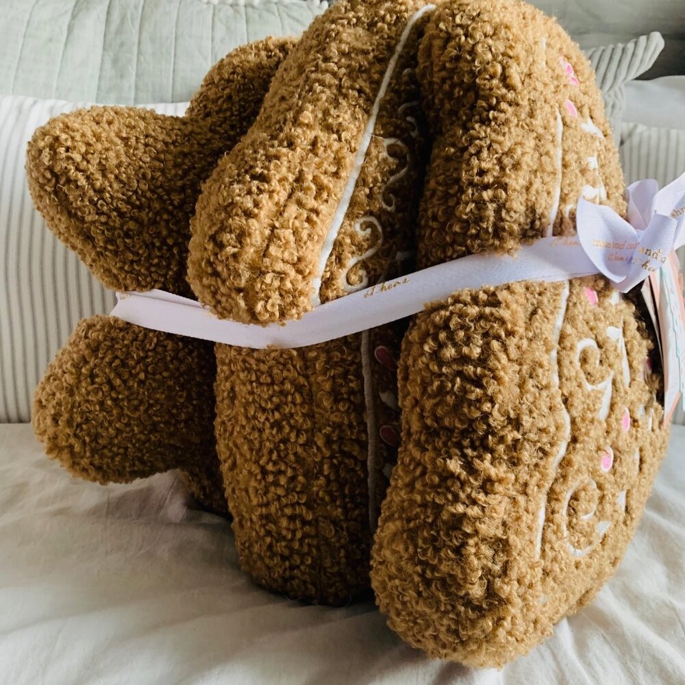 NEW Christmas Cupcakes & Cashmere Set of 3 Gingerbread Pillows - Snowflake House - Picture 3 of 5